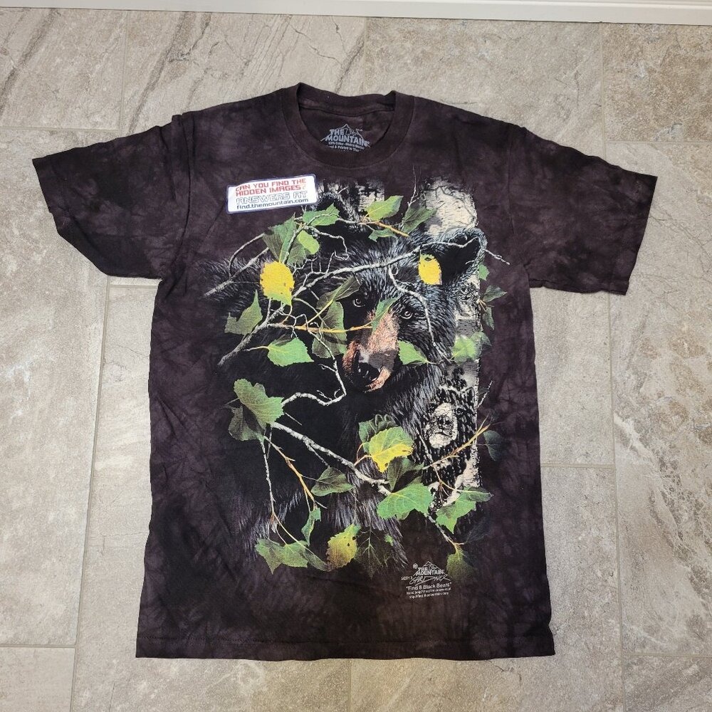 The Mountain Bears Rocky Outcrop Grizzly Black Bear Forest Cotton T-Shirt small